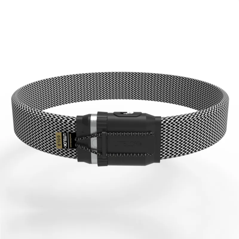 Litelok Gold Wearable Lock - Herringbone